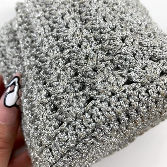 ❌SOLD❌ Vintage handmade silver woven mini pouch bag - Picture 8 of 9